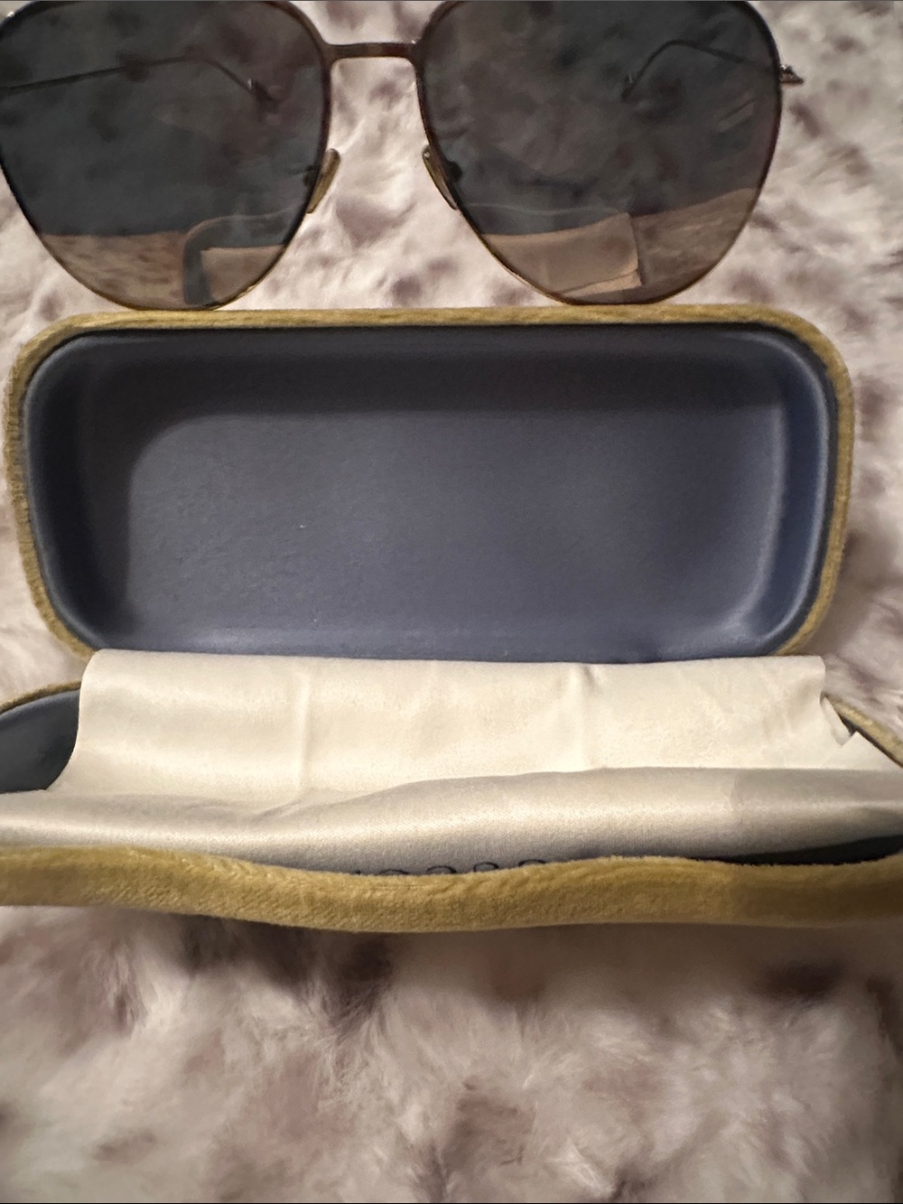 Dior Aviator Sunglasses in Gold Frame with Gray Lenses